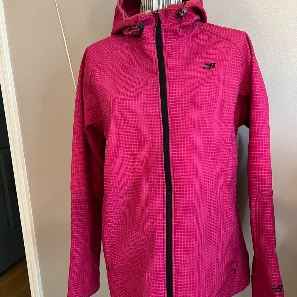 New Balance Pink Ski Snow Jacket High Collar